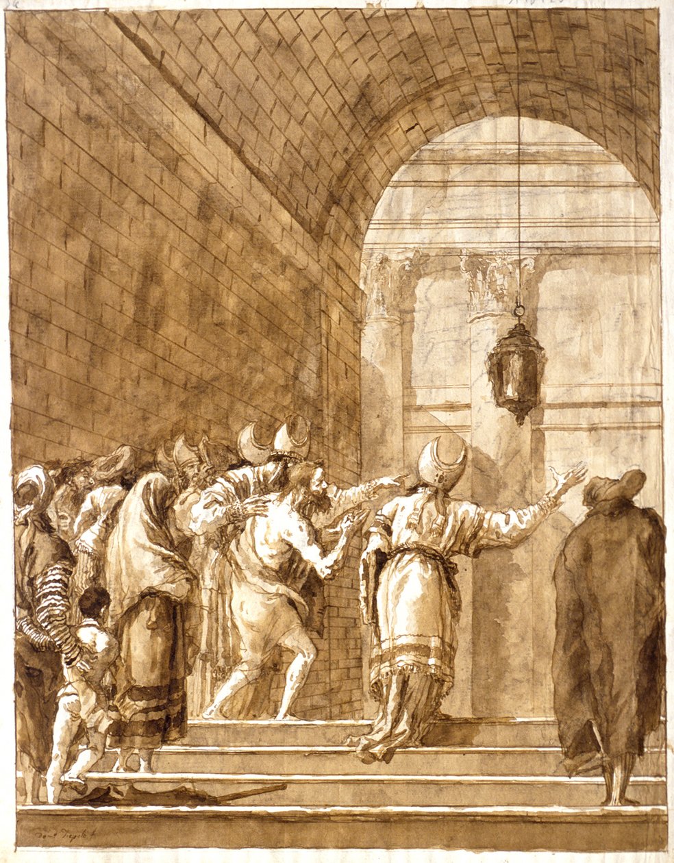Nebukadnessar palaa erämaasta palatsiinsa tekijältä Giovanni Domenico Tiepolo