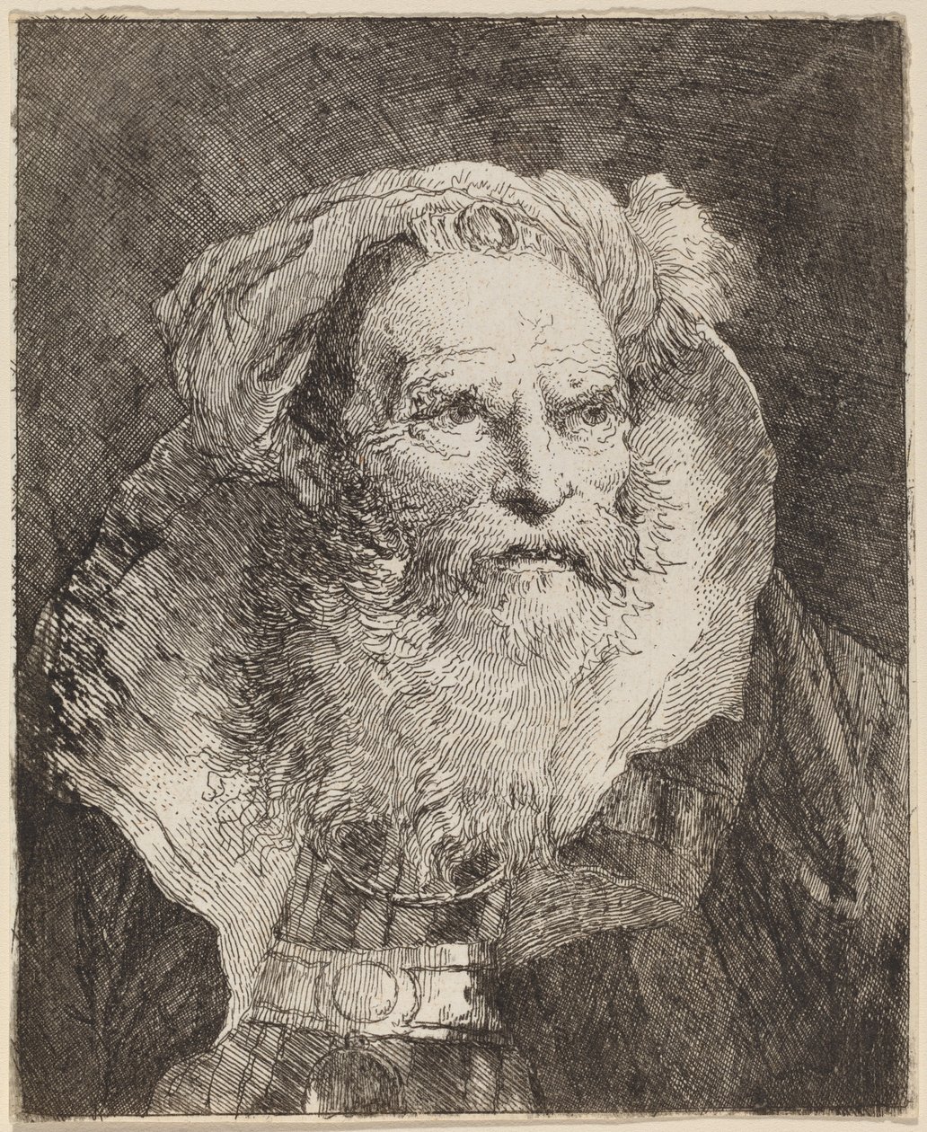 Vanha mies meditoi tekijältä Giovanni Domenico Tiepolo