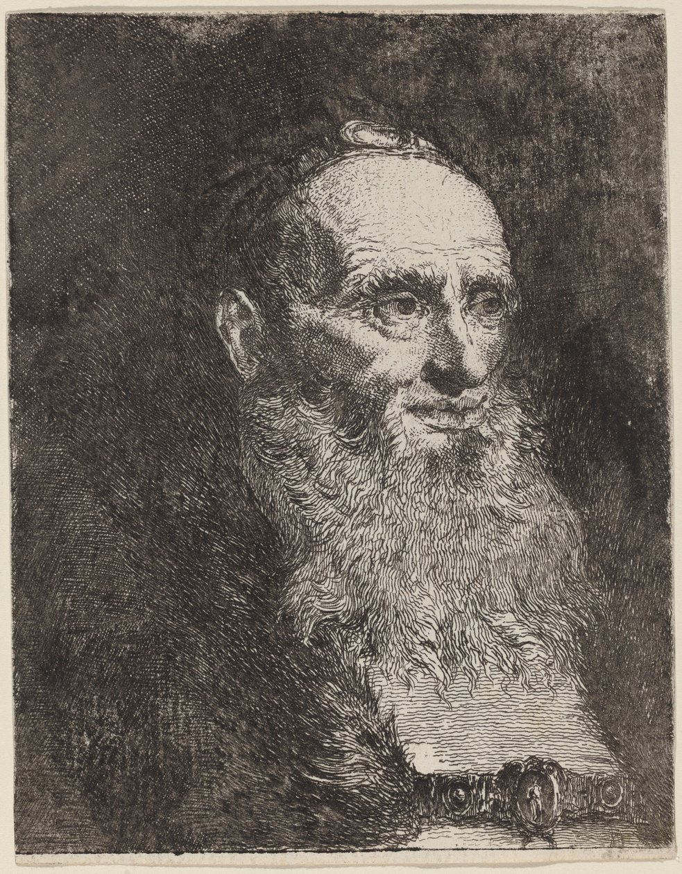 Vanha mies, jolla on parta tekijältä Giovanni Domenico Tiepolo