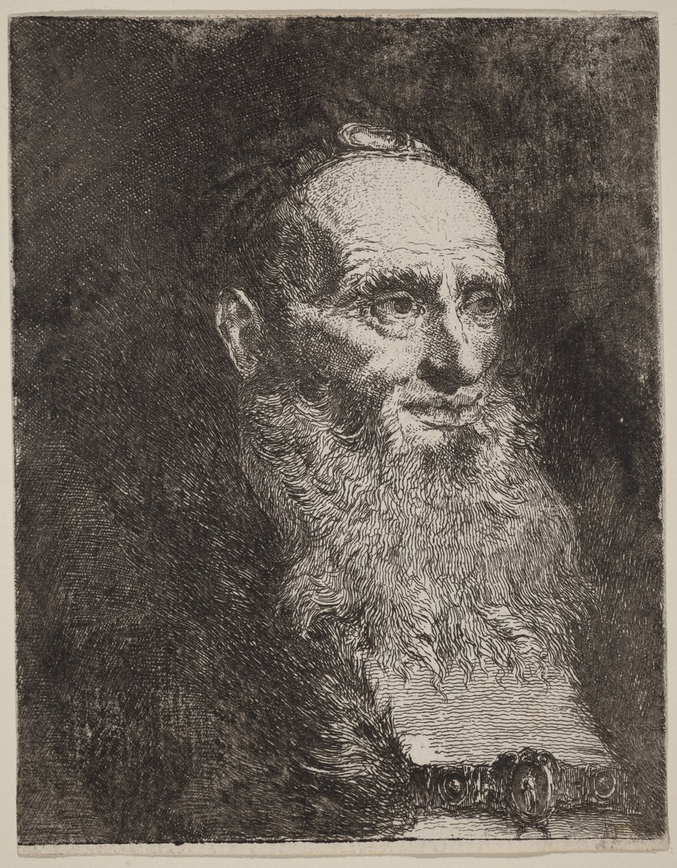 Partainen vanha mies tekijältä Giovanni Domenico Tiepolo