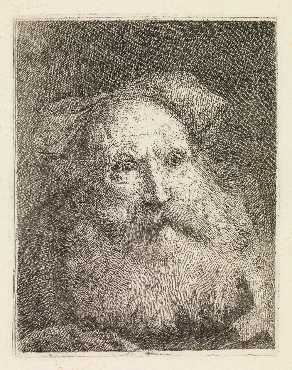 Partainen vanha mies tekijältä Giovanni Domenico Tiepolo