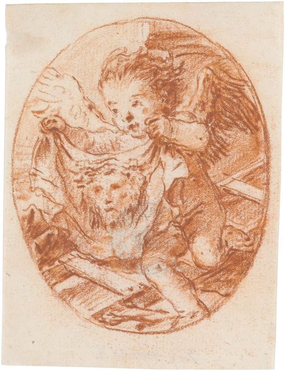 Putto mit Schweißtuch der Veronika und den Leidenswerkzeugen tekijältä Giovanni Domenico Tiepolo