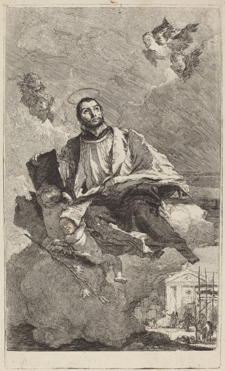 Pyhä Gaetano Thienesta tekijältä Giovanni Domenico Tiepolo