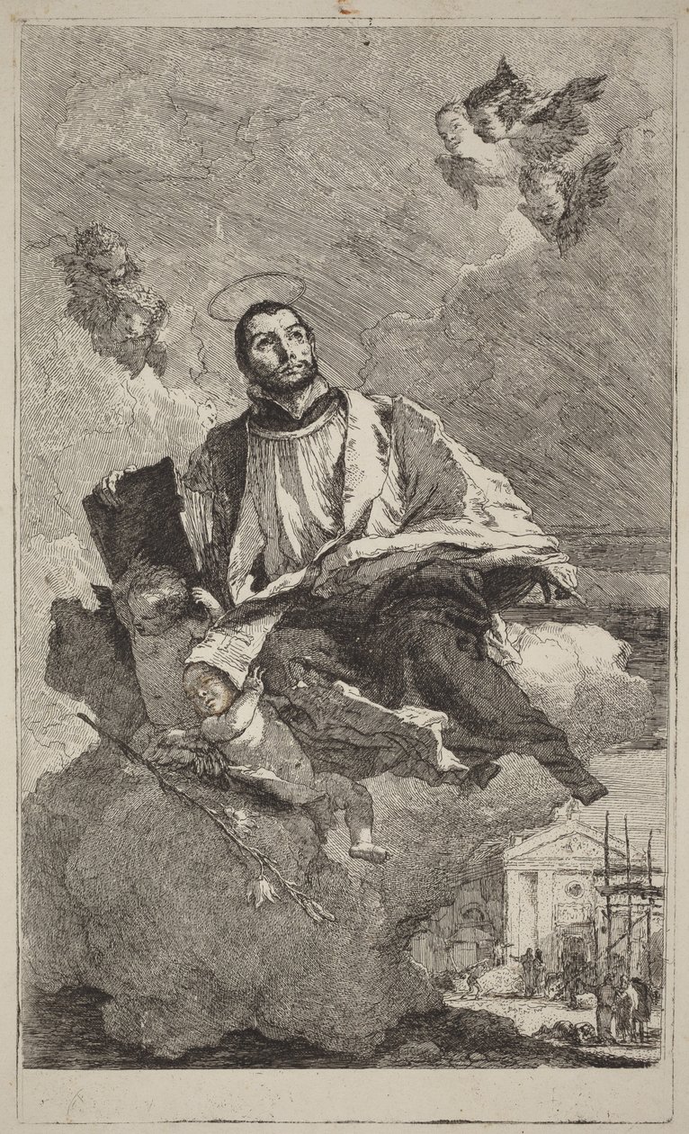 Pyhä Gaetano Thieneläinen tekijältä Giovanni Domenico Tiepolo
