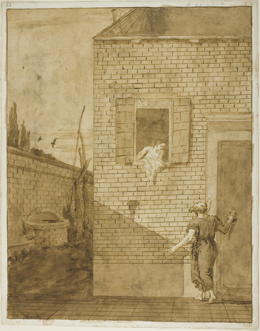 Pyhä Pietari ja Rhoda tekijältä Giovanni Domenico Tiepolo