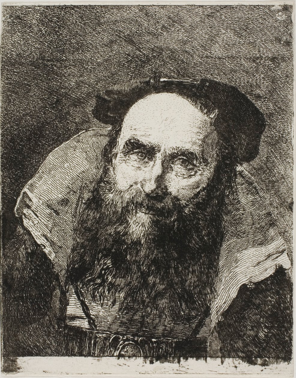 Hymyilevä Vanhus tekijältä Giovanni Domenico Tiepolo