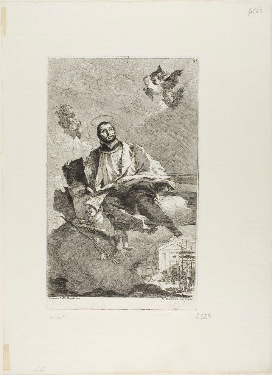 St. Gaetano Thienesta tekijältä Giovanni Domenico Tiepolo