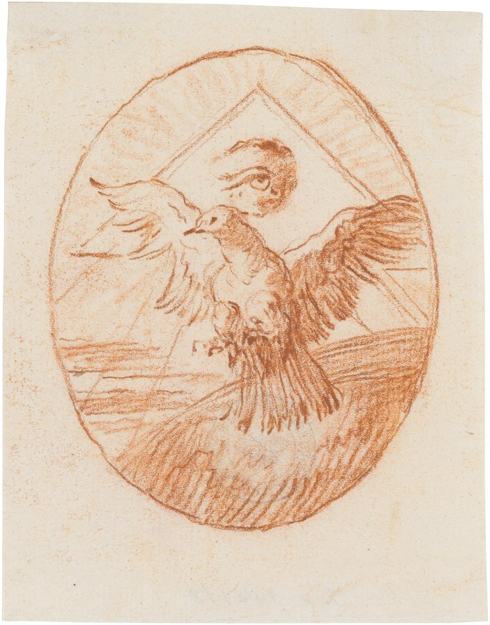 Taube und Auge Gottes, Sinnbild des Heiligen Geistes tekijältä Giovanni Domenico Tiepolo