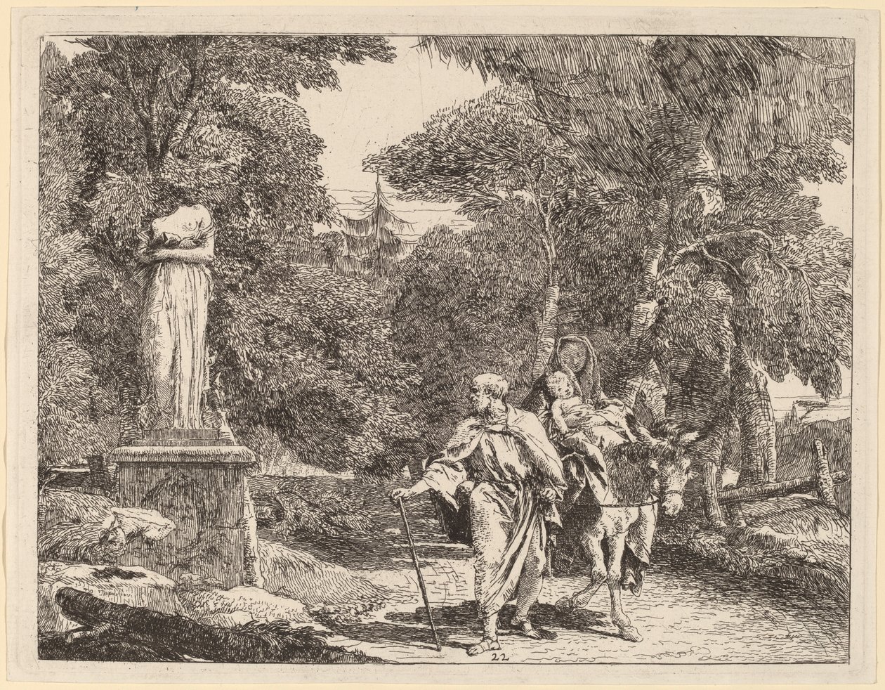 Episodi of the Falling Idol tekijältä Giovanni Domenico Tiepolo