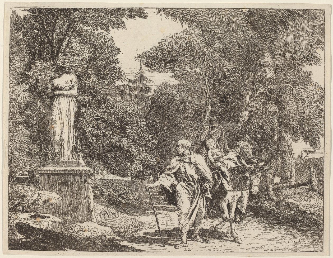 Episodi of the Falling Idol tekijältä Giovanni Domenico Tiepolo