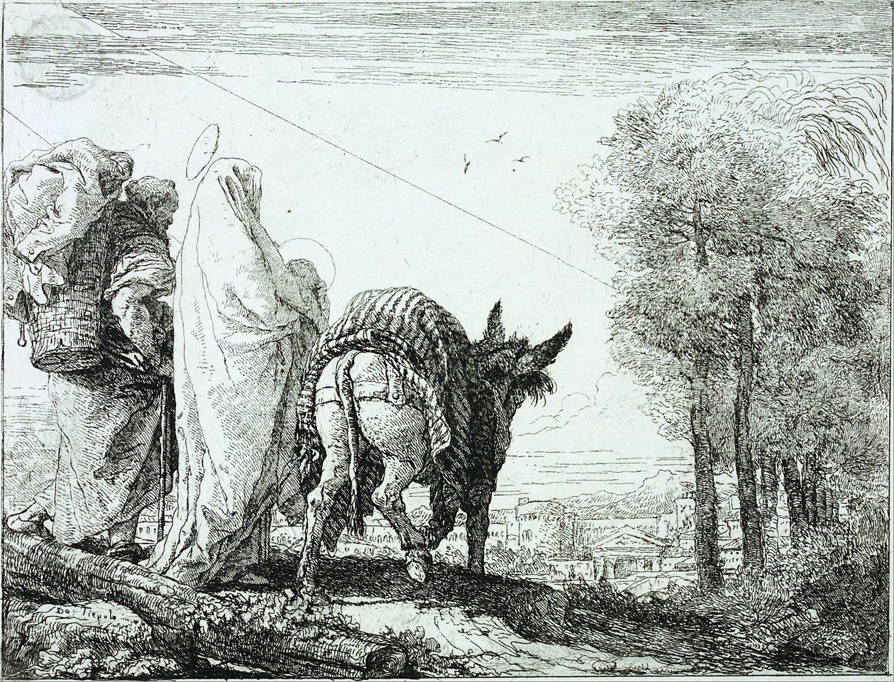 Pako Egyptiin tekijältä Giovanni Domenico Tiepolo