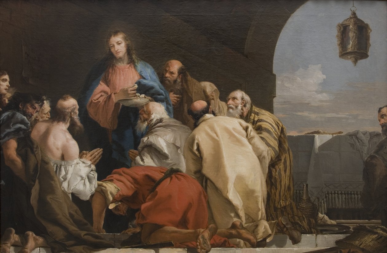 Eukaristian instituutio tekijältä Giovanni Domenico Tiepolo