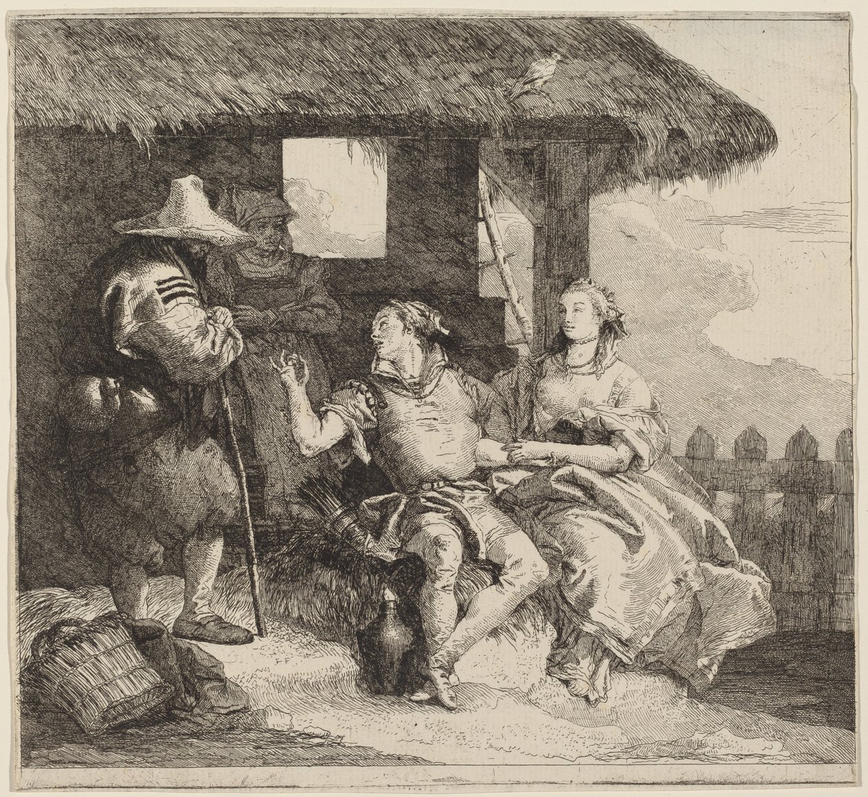 Angelican ja Medoron häät tekijältä Giovanni Domenico Tiepolo