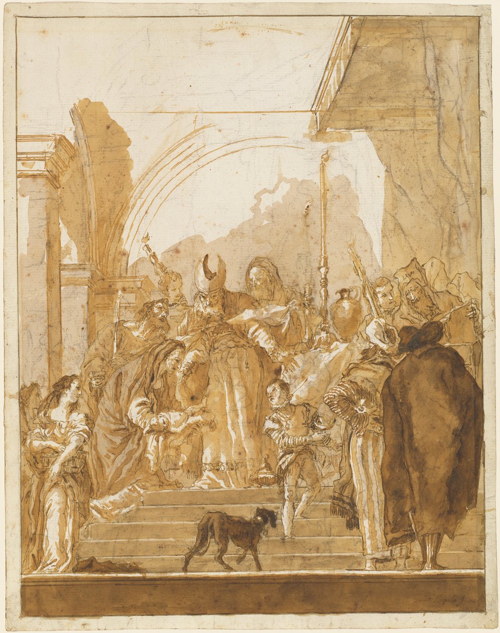 Esitys temppelissä tekijältä Giovanni Domenico Tiepolo