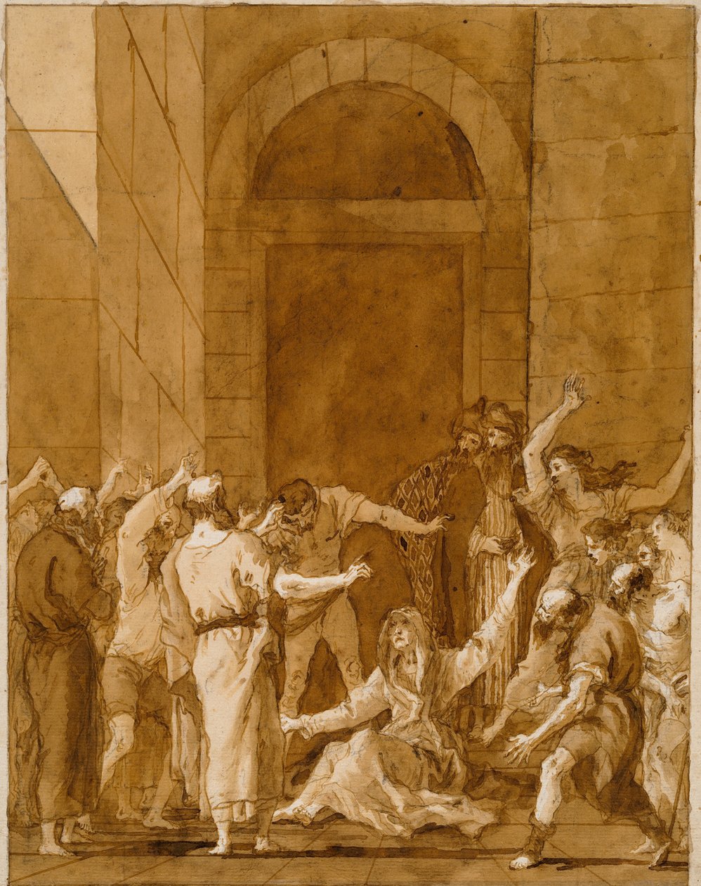 Tabithan herättäminen tekijältä Giovanni Domenico Tiepolo