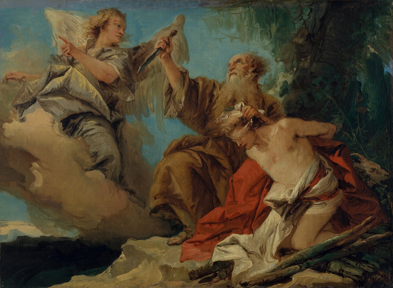Iisakin uhri, 1750-luvun puoliväli. tekijältä Giovanni Domenico Tiepolo
