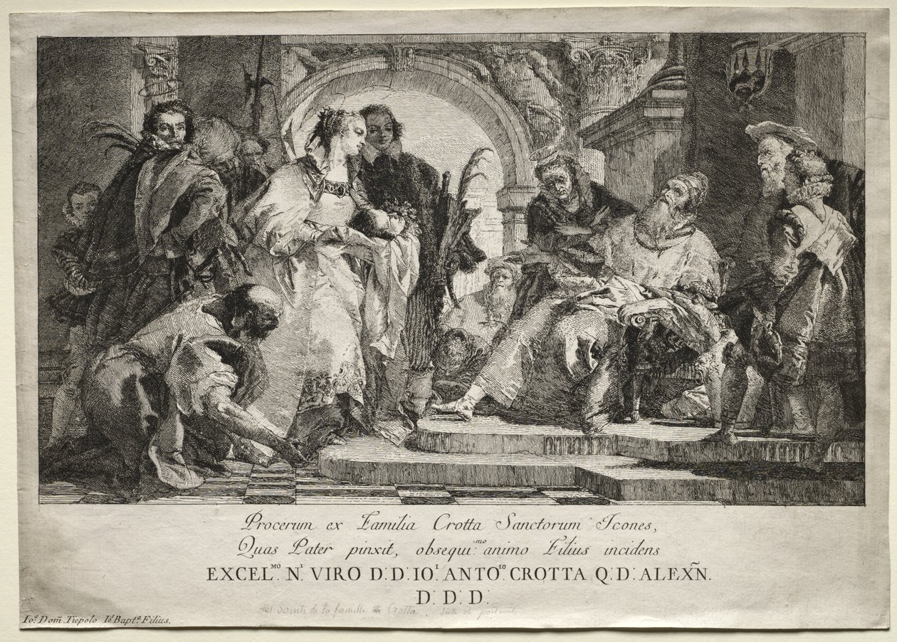 Crotta-perheen pyhät tekijältä Giovanni Domenico Tiepolo