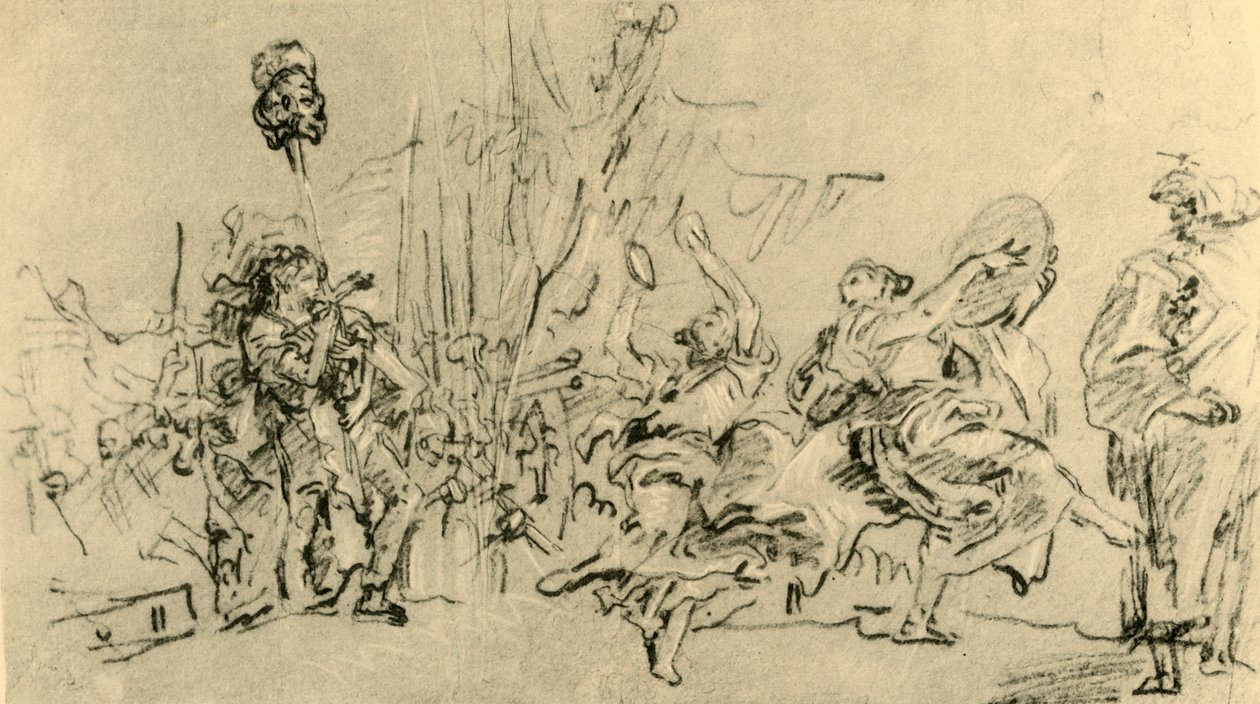 Daavidin voitto, c1759, 1928 tekijältä Giovanni Domenico Tiepolo