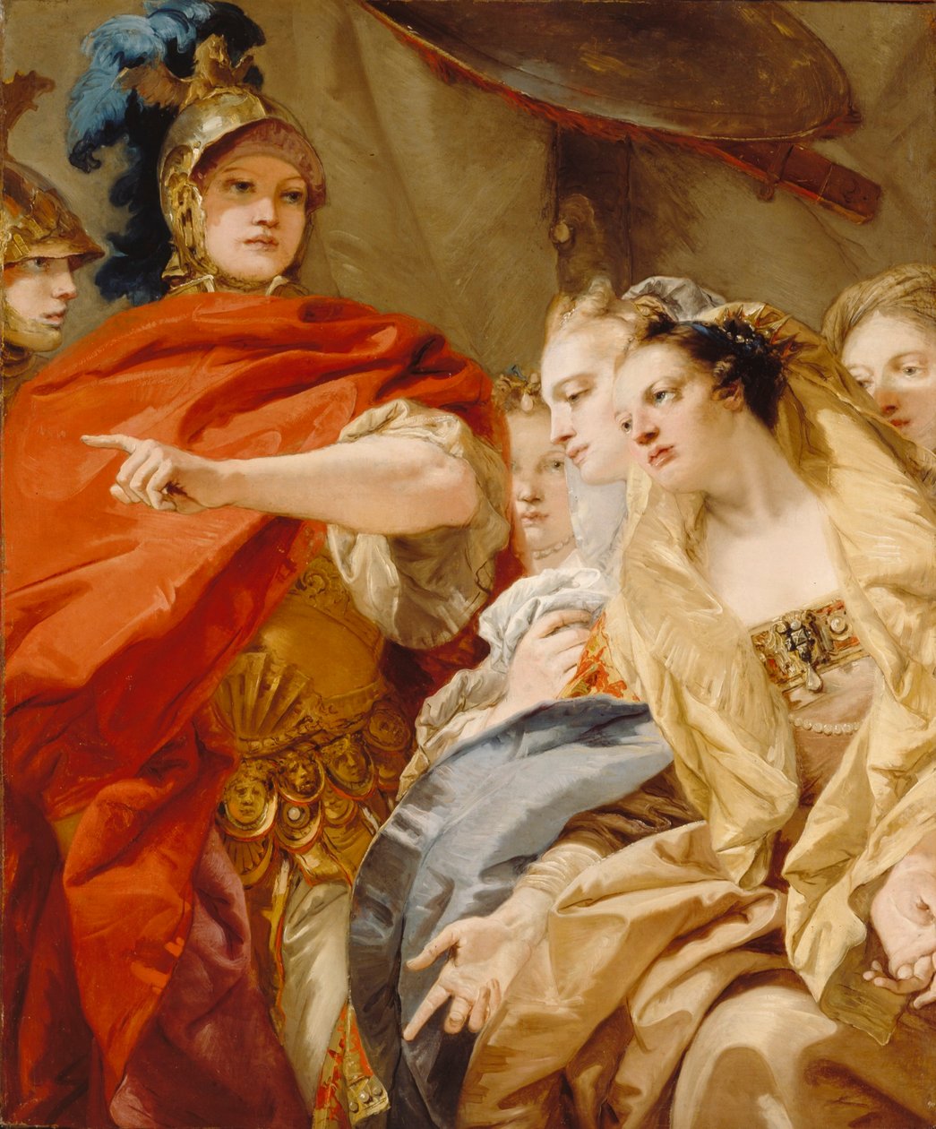 Dareioksen naiset, jotka vetoavat Aleksanterin armollisuuteen. tekijältä Giovanni Domenico Tiepolo