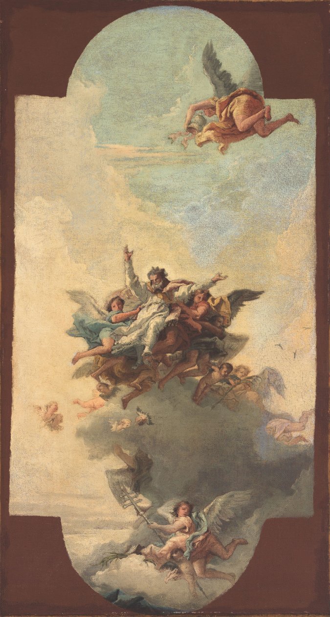 Paavin ja marttyyrin apoteoosi tekijältä Giovanni Domenico Tiepolo