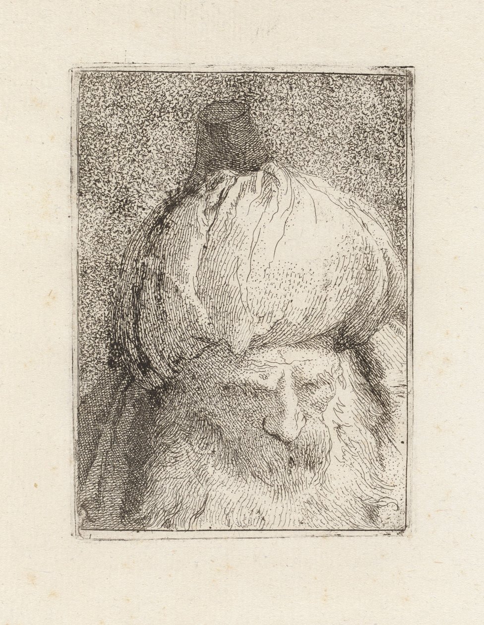 Turkkilainen edestä nähtynä, sarjasta Raccolta di Teste (Päiden kokoelma) tekijältä Giovanni Domenico Tiepolo