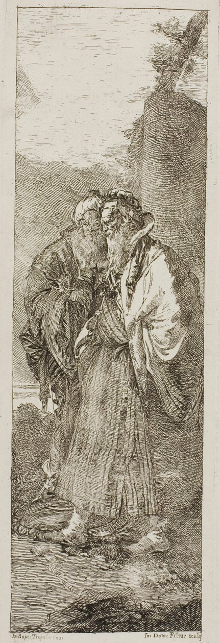Kaksi vanhaa miestä tekijältä Giovanni Domenico Tiepolo