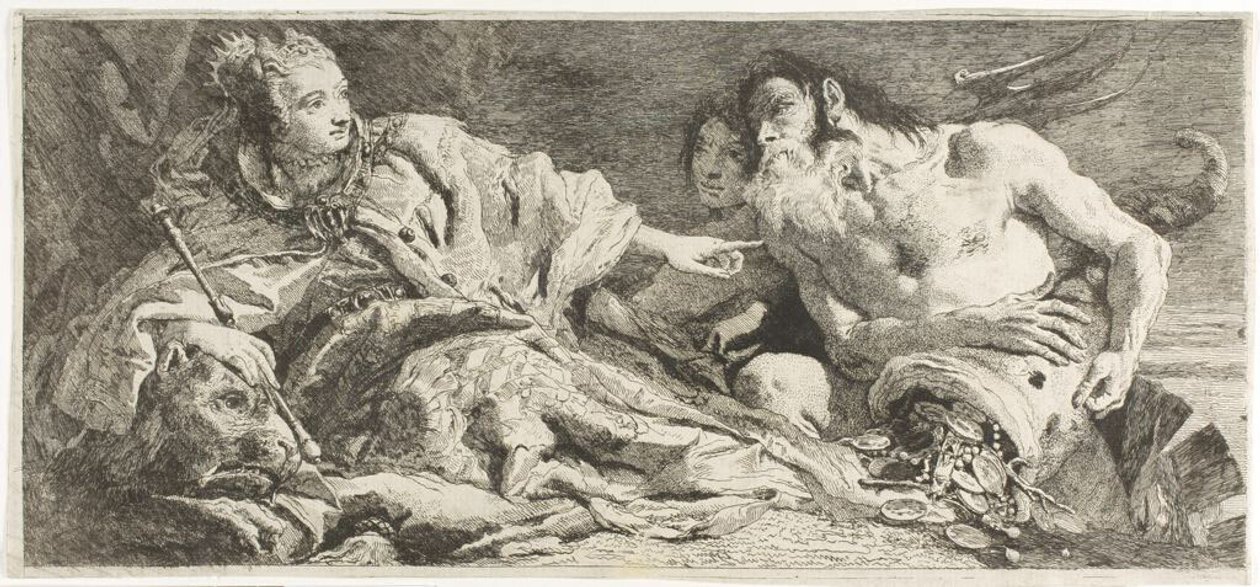 Venetsia vastaanottaa Neptunuksen kunnianosoituksen tekijältä Giovanni Domenico Tiepolo