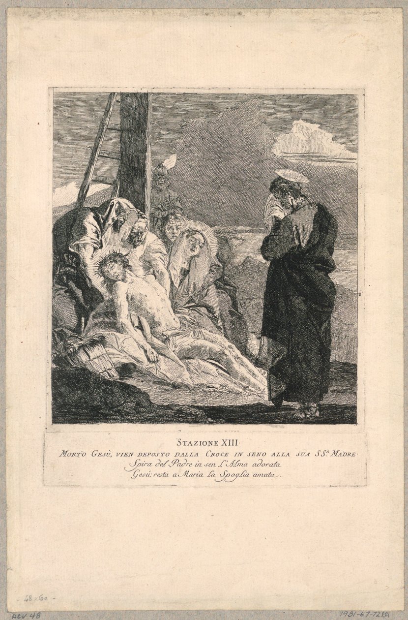 Via crucis - Station XIII, The Deposition tekijältä Giovanni Domenico Tiepolo