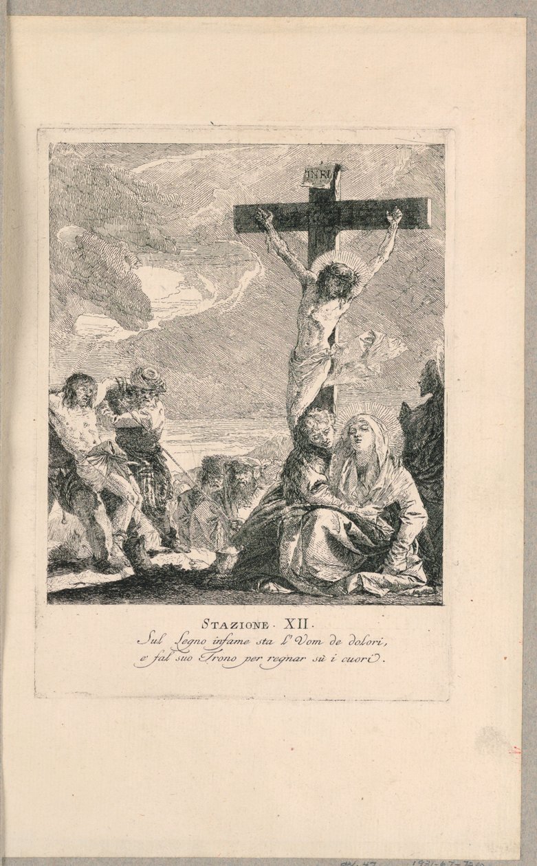 Via crucis - Station XII, Ristiinnaulitseminen tekijältä Giovanni Domenico Tiepolo