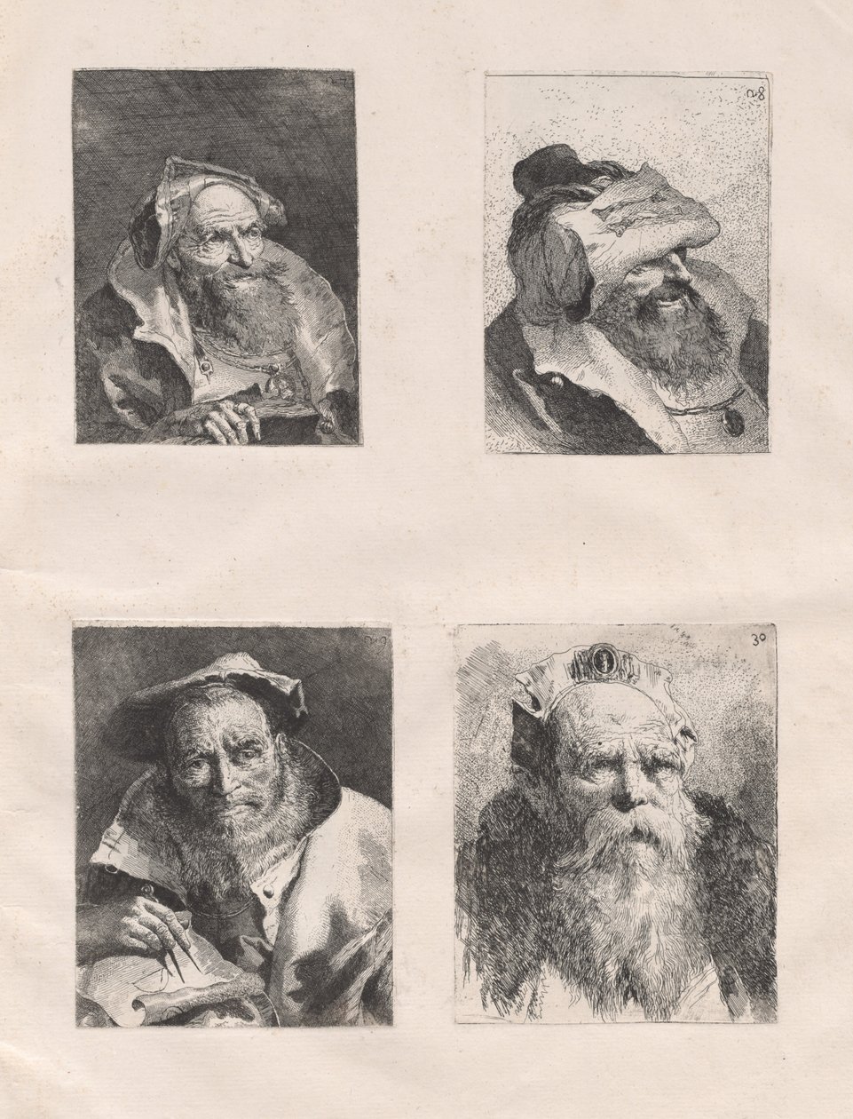 Pääkokoelma (osat I ja II) tekijältä Giovanni Domenico Tiepolo, after Giovanni Battista Tiepolo