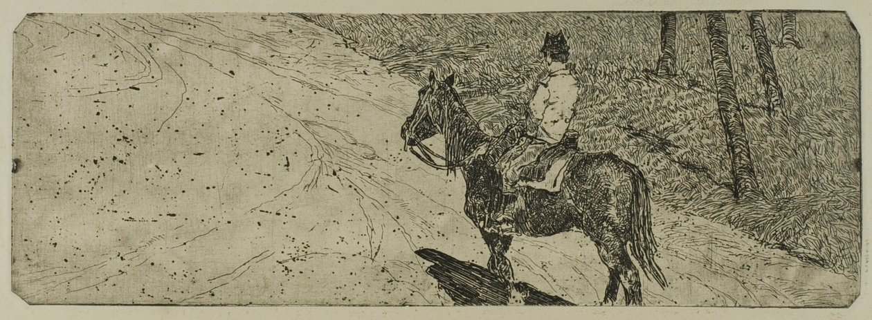 Ratsuväen sotilas tekijältä Giovanni Fattori