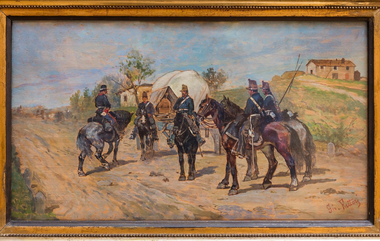 Ratsuväki levossa tekijältä Giovanni Fattori