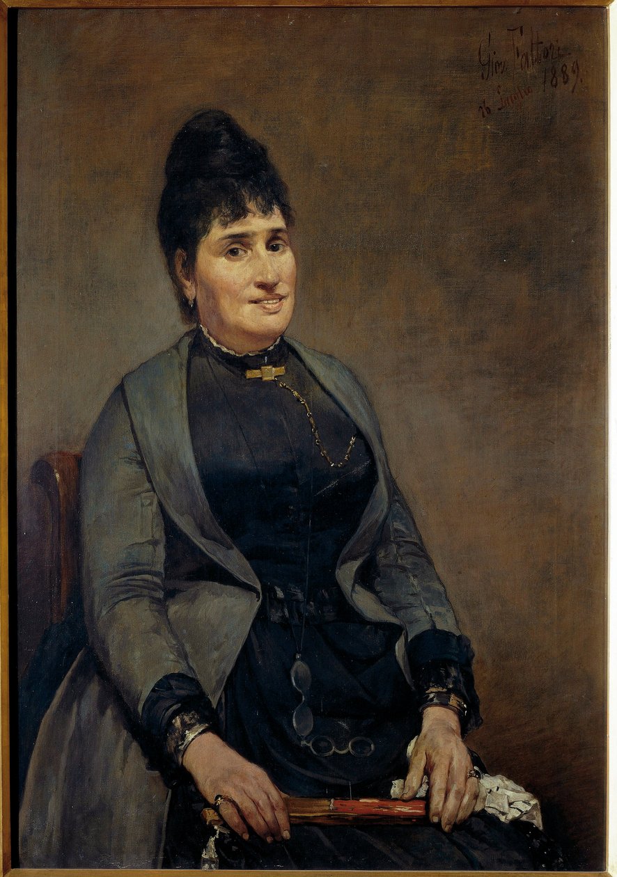 Italia, Firenze, Marianna Bigazzin muotokuva tekijältä Giovanni Fattori
