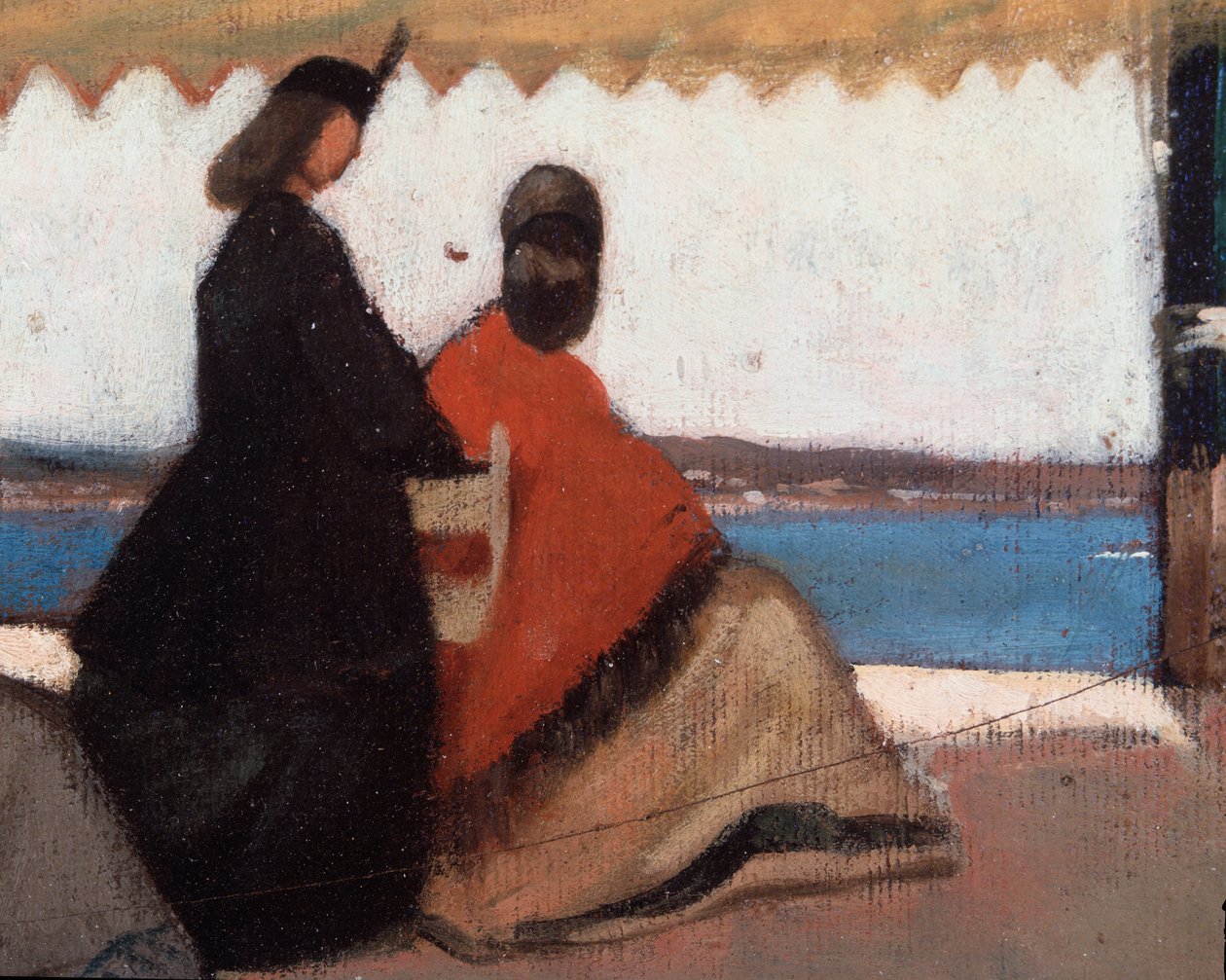 La Rotonda de Palmieri (La Rotonda di Palmieri) (yksityiskohta) tekijältä Giovanni Fattori