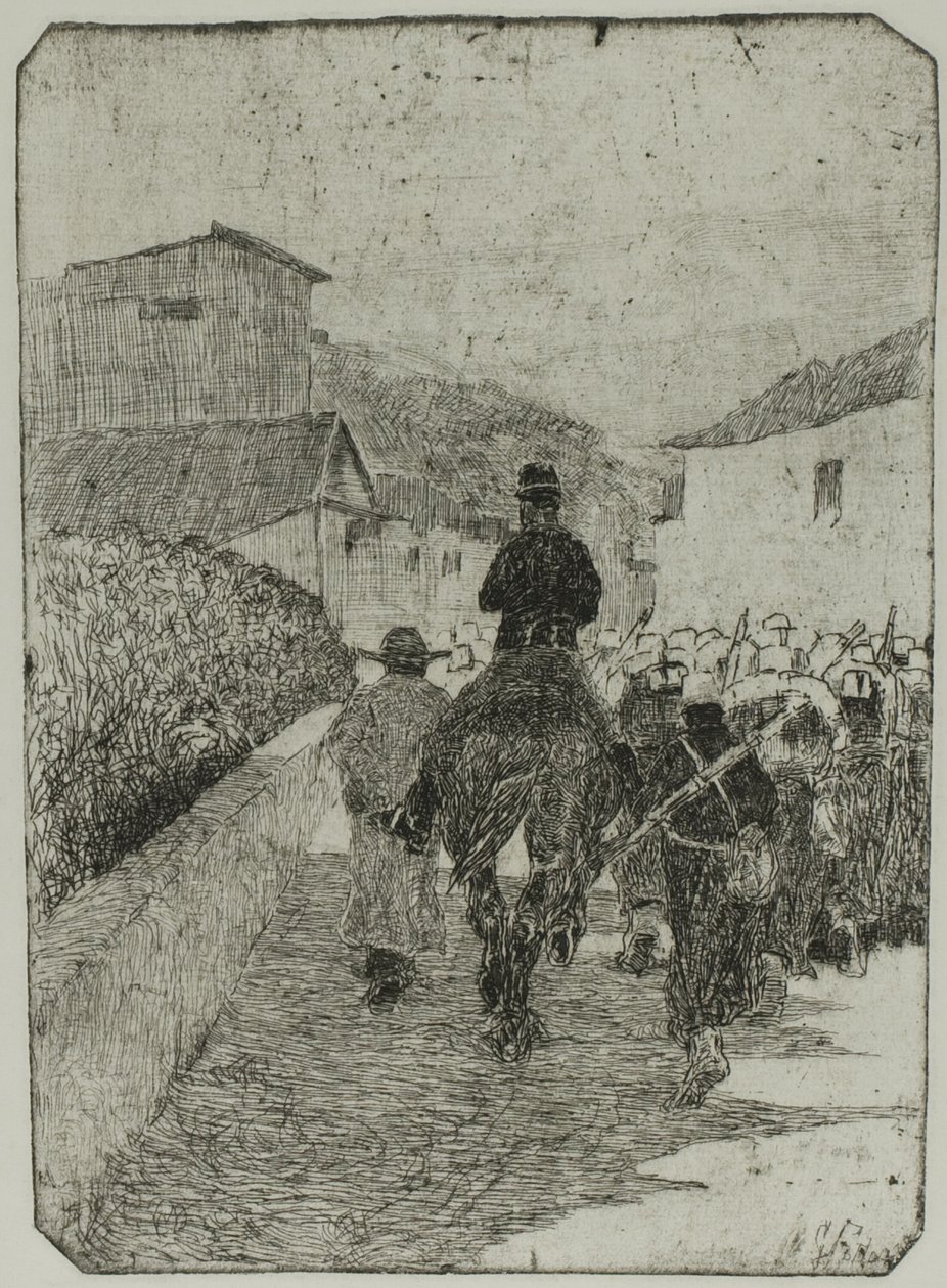 Sotilaallinen kävelykatu tekijältä Giovanni Fattori