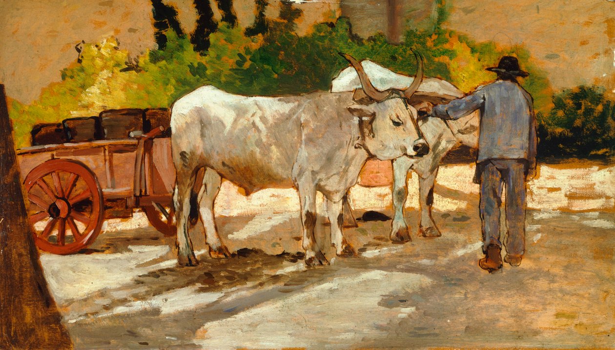Härät pihalla, Giovanni Fattori (1825-1908) tekijältä Giovanni Fattori