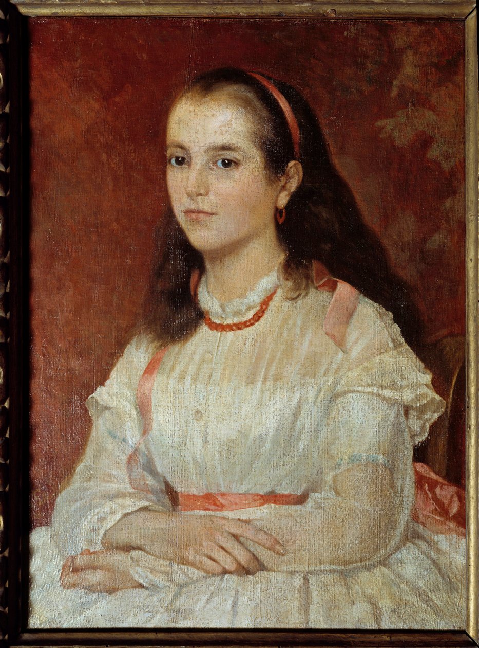 Muotokuva neiti Soccolista. Giovani Fattorin maalaus (1800-luku) Ec. Ital. tekijältä Giovanni Fattori