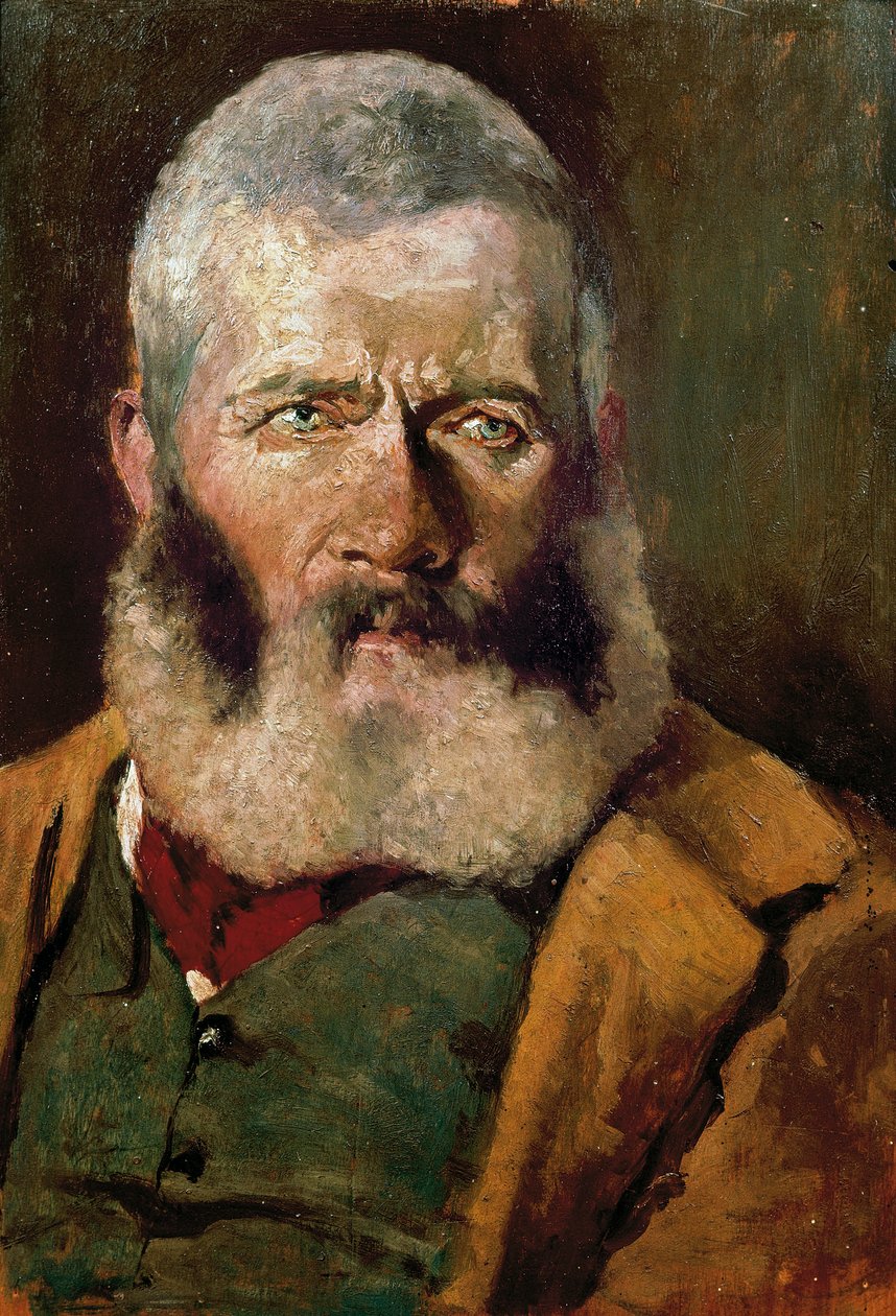 Cowboyn muotokuva, n. 1882 (öljy kankaalle) tekijältä Giovanni Fattori