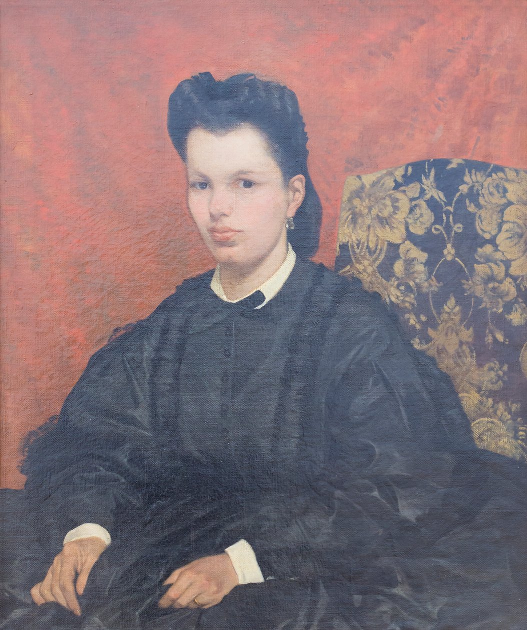 Ensimmäisen vaimon muotokuva, n. 1865, Giovanni Fattori (maalaus) tekijältä Giovanni Fattori
