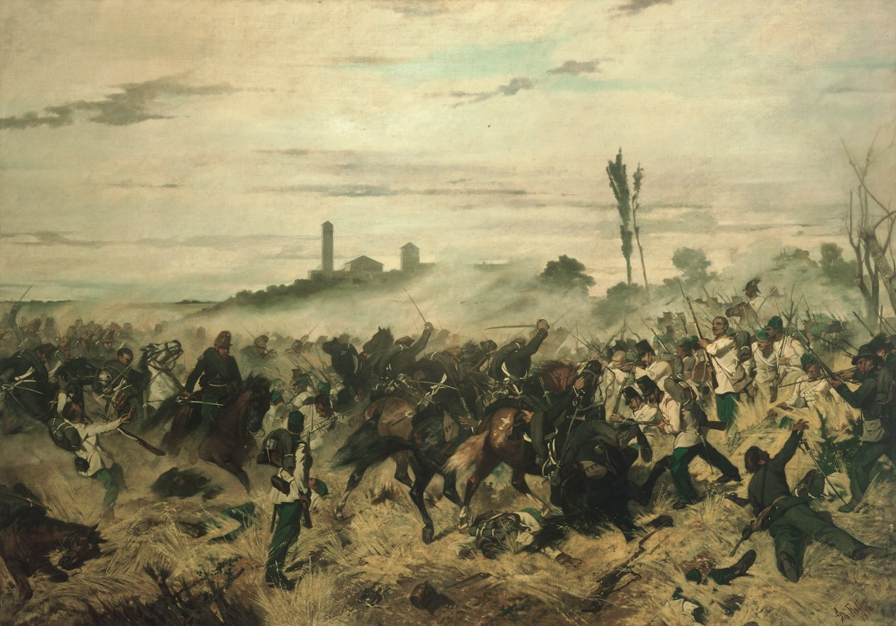 Montebellon taistelu tekijältä Giovanni Fattori