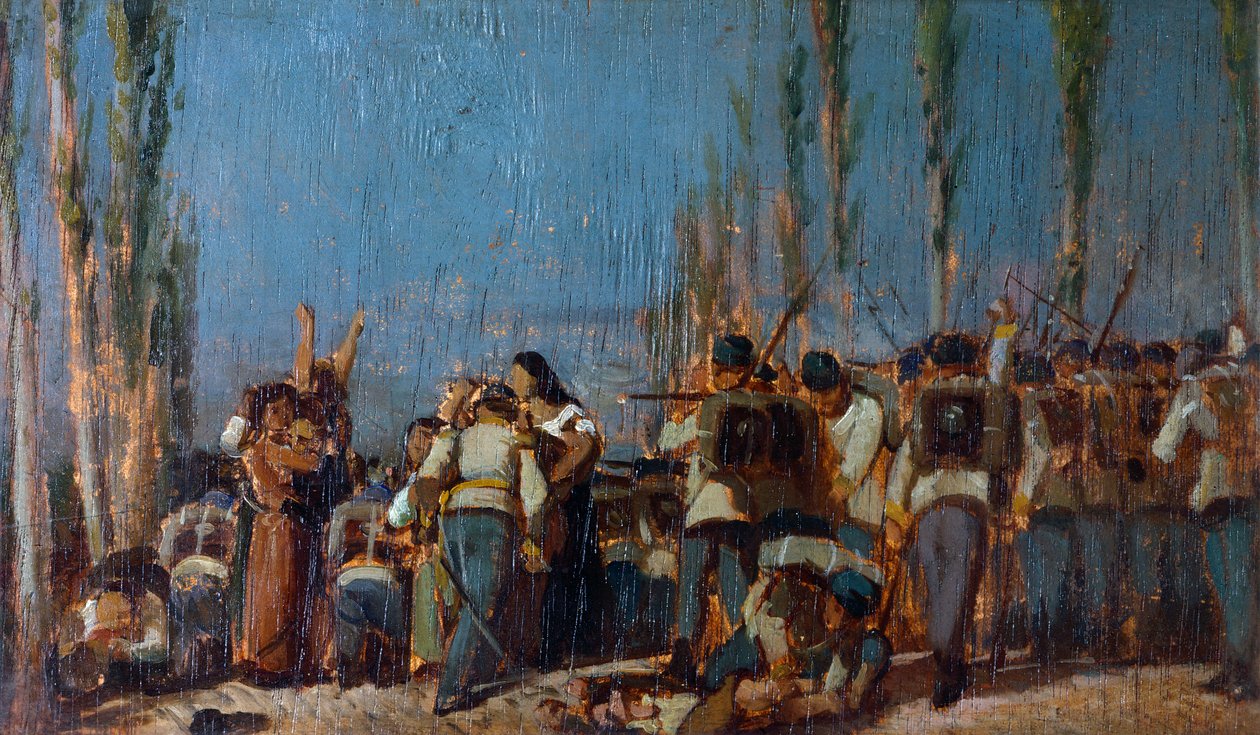 Mantovan joukkomurhat, Giovanni Fattori (1825-1908), öljy paneelille tekijältä Giovanni Fattori