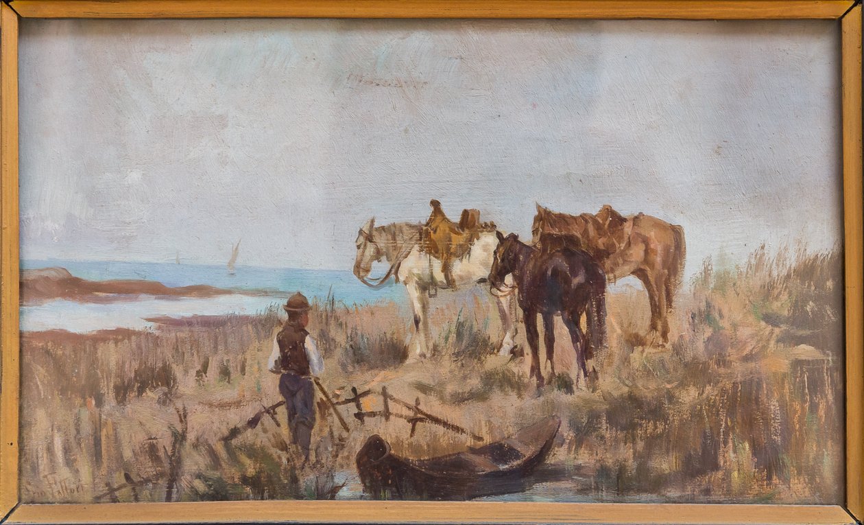 The Waiting (öljy paneelissa) tekijältä Giovanni Fattori
