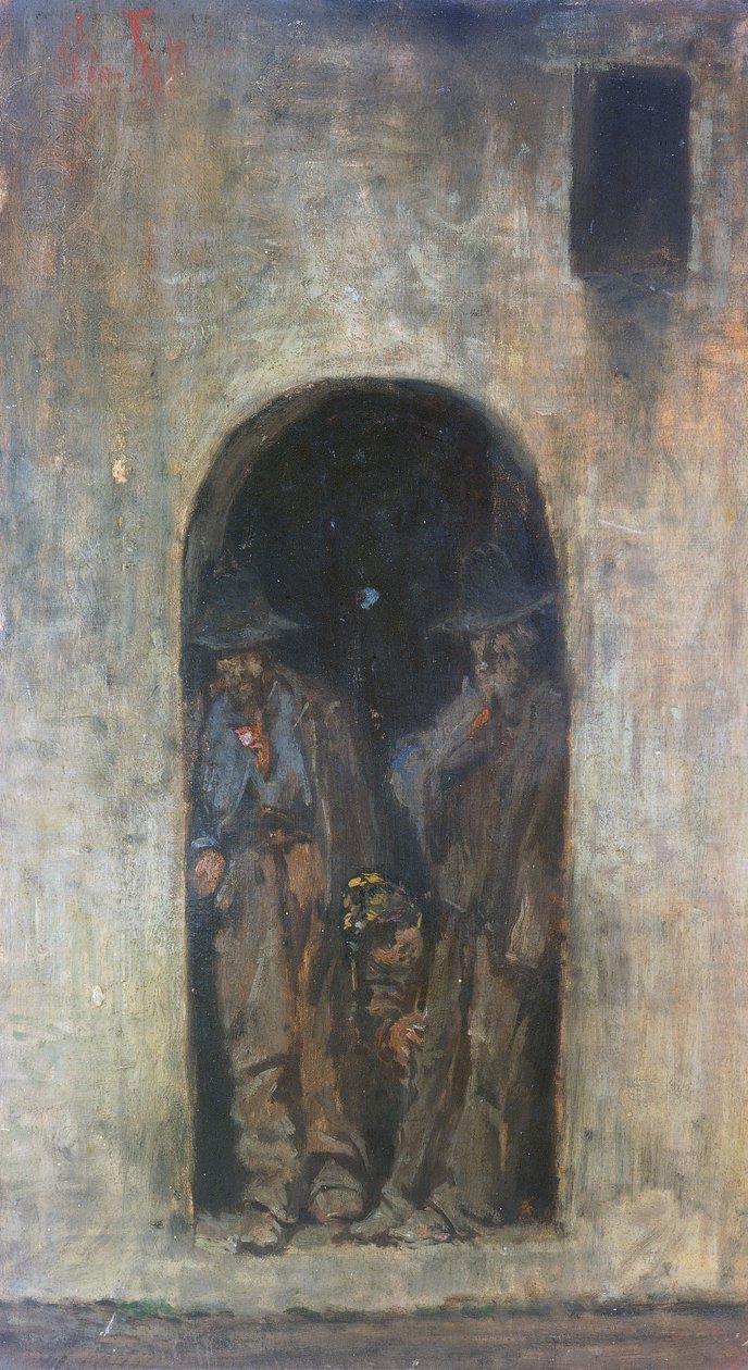 Hiilenpolttajat tai Maremman työntekijät tekijältä Giovanni Fattori