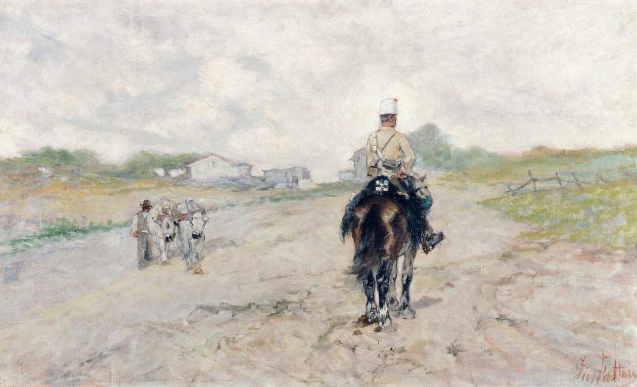 Sotilas, Giovanni Fattori (1825-1908) tekijältä Giovanni Fattori