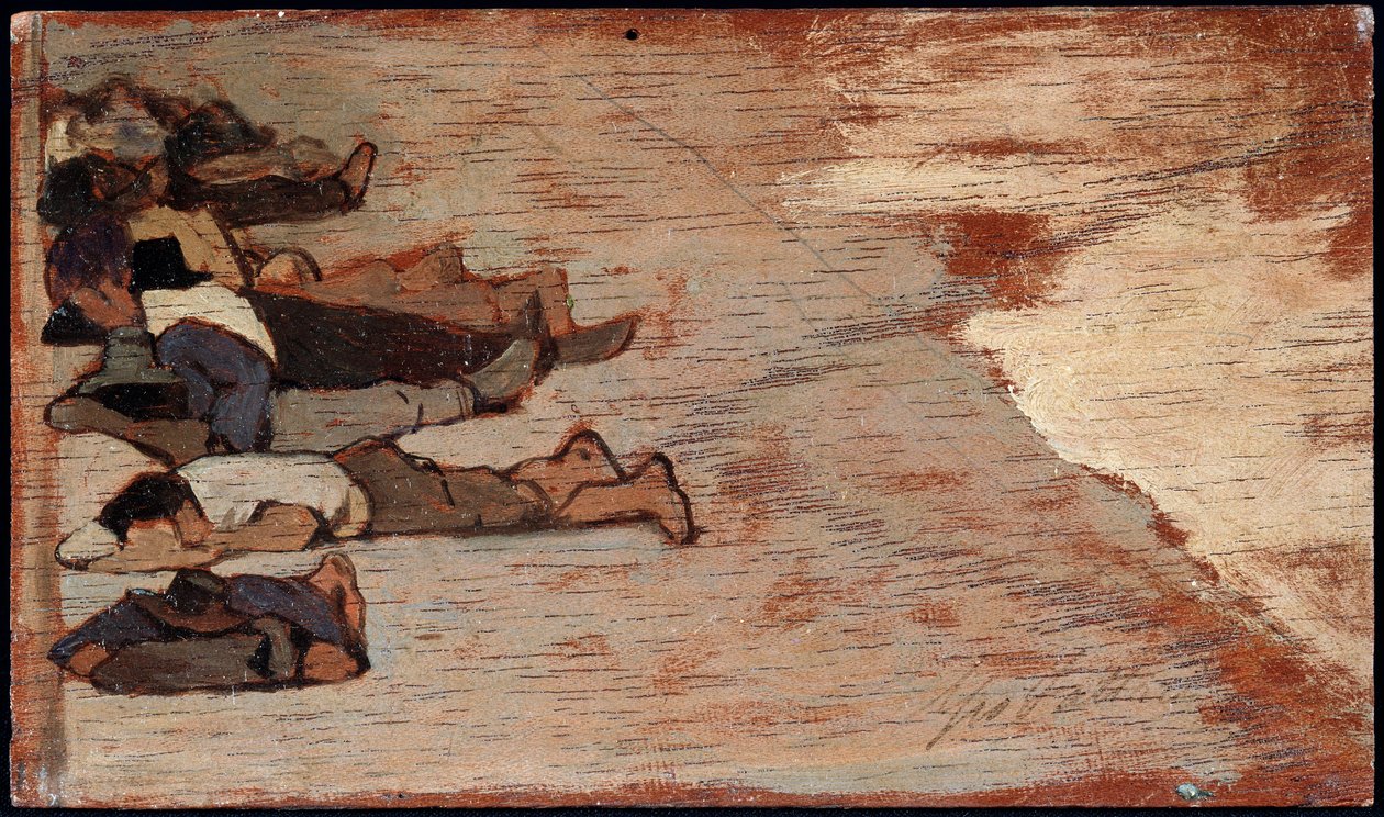 Työläisten päiväunet - Maalaus tekijältä Giovanni Fattori