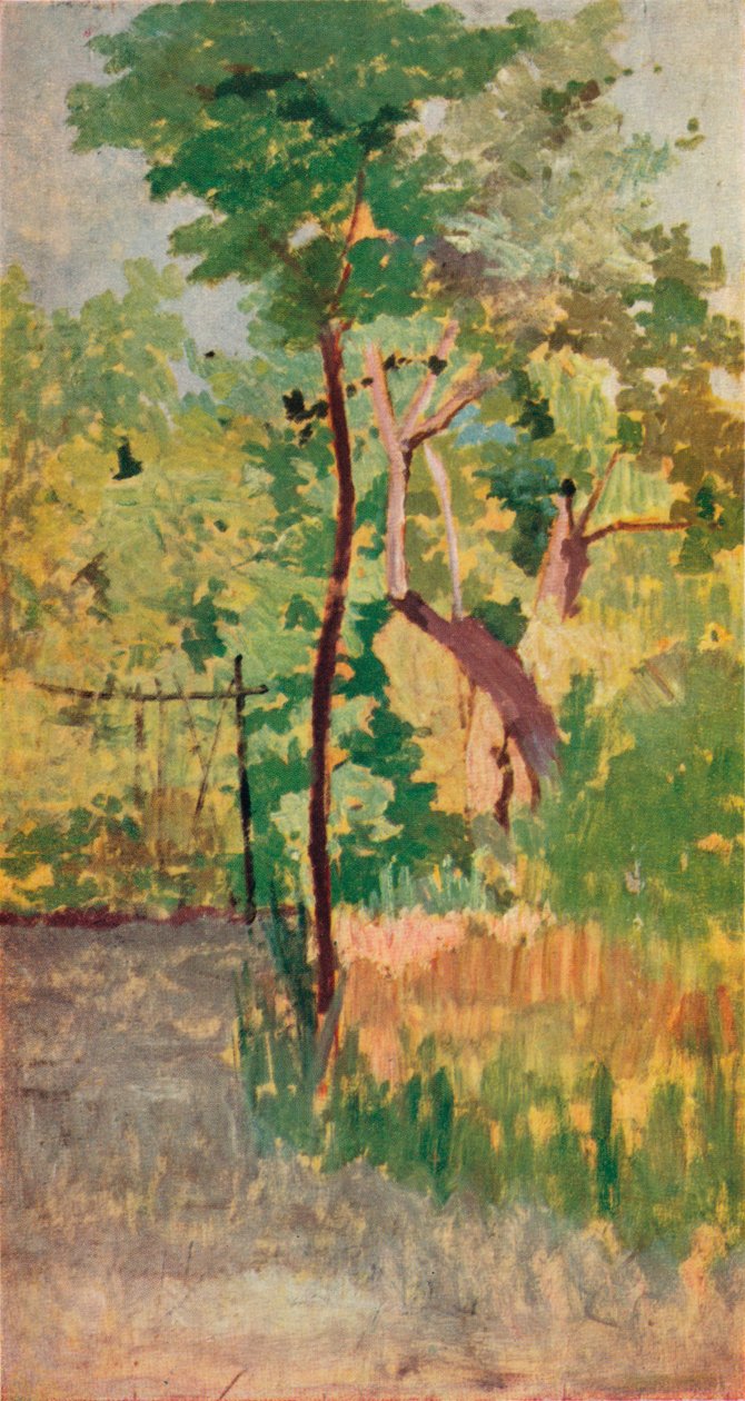 Puu ja metsäpolku, 1800-luku tekijältä Giovanni Fattori