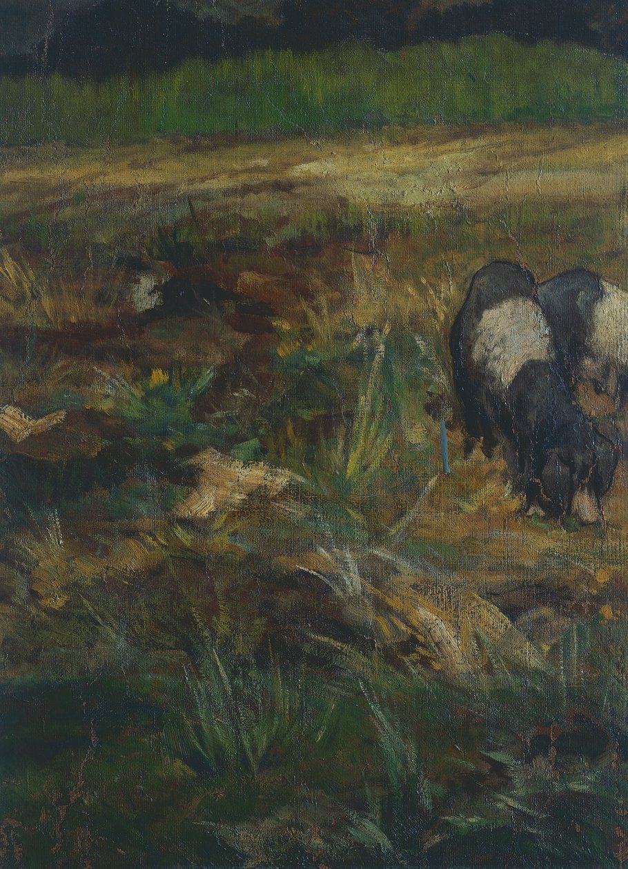 Toscanan Maremma, yksityiskohta (öljy kankaalle) tekijältä Giovanni Fattori