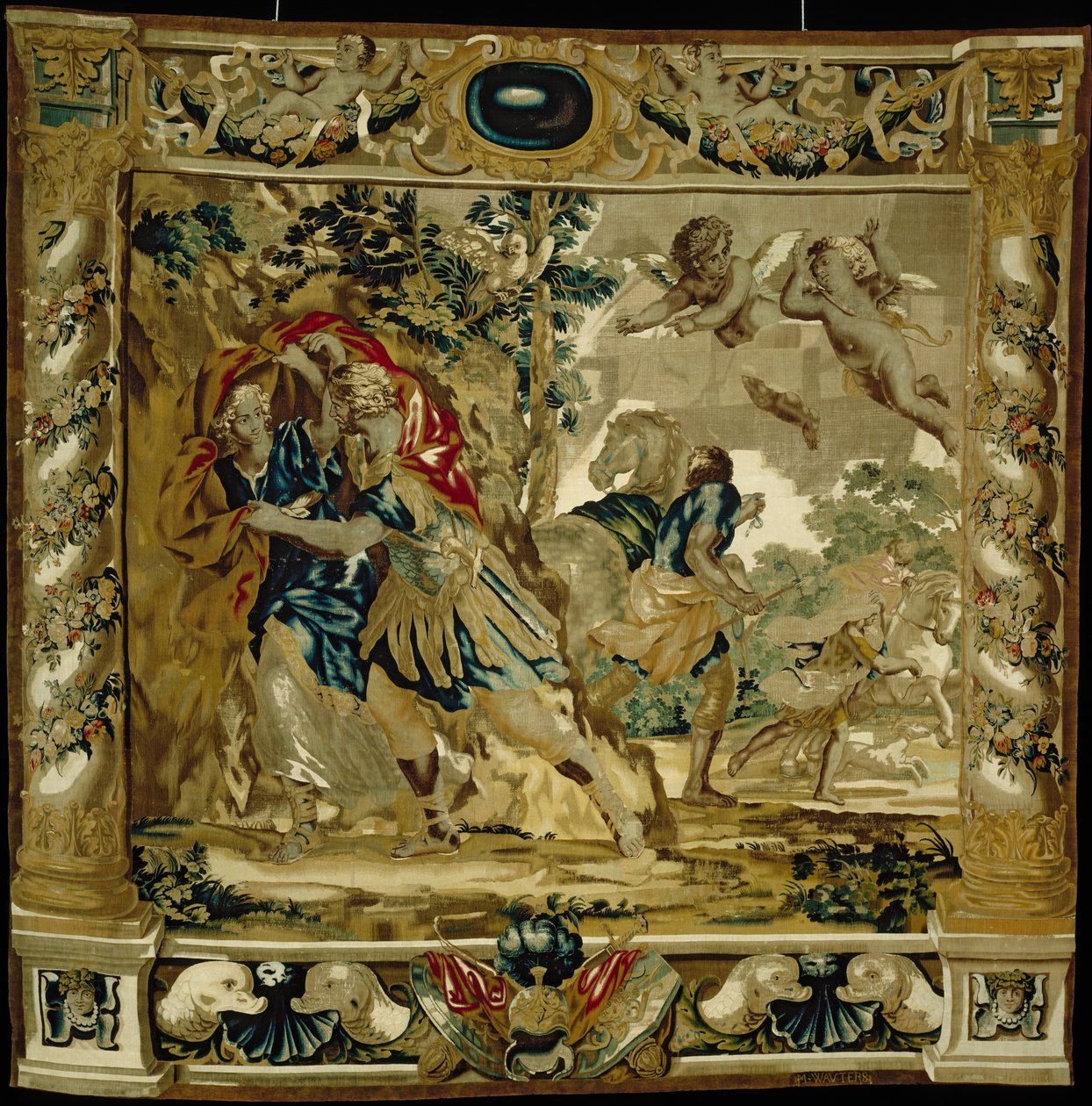 Dido ja Aeneas etsivät suojaa myrskyltä tekijältä Giovanni Francesco (1610 62) Romanelli