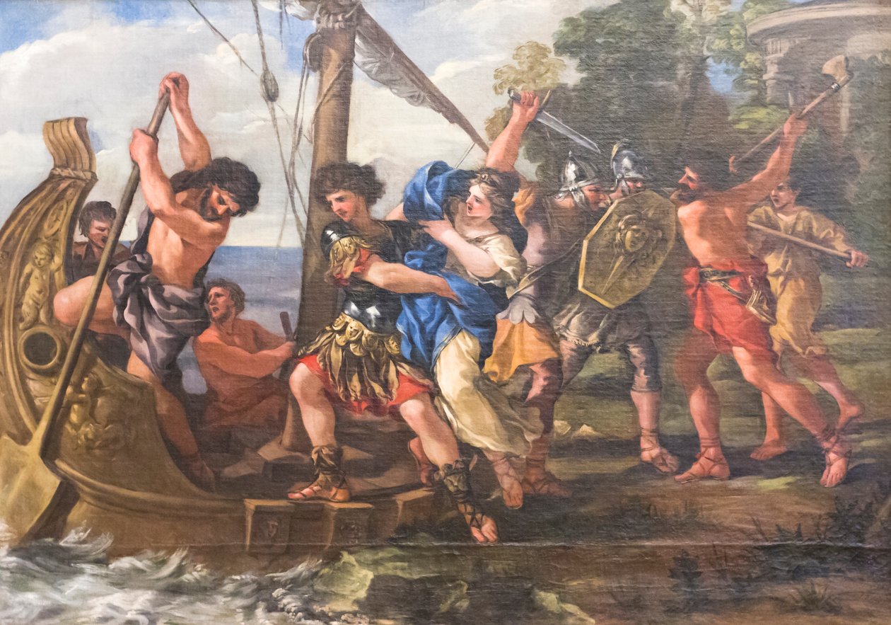 Helenin sieppaus tekijältä Giovanni Francesco (1610 62) Romanelli