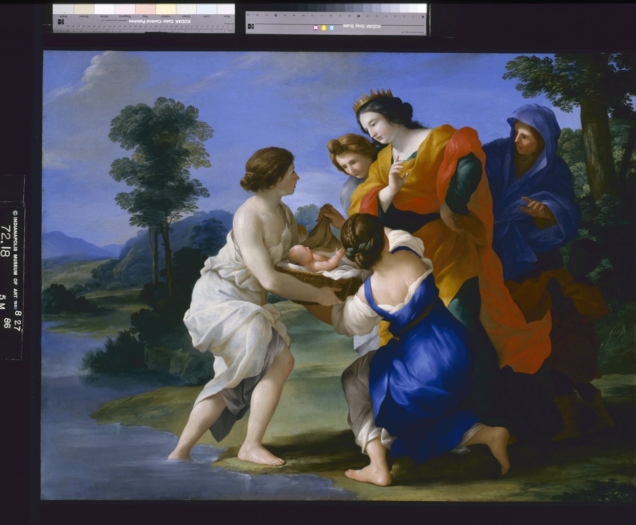 Mooseksen löytö (öljy kankaalle) tekijältä Giovanni Francesco (1610 62) Romanelli